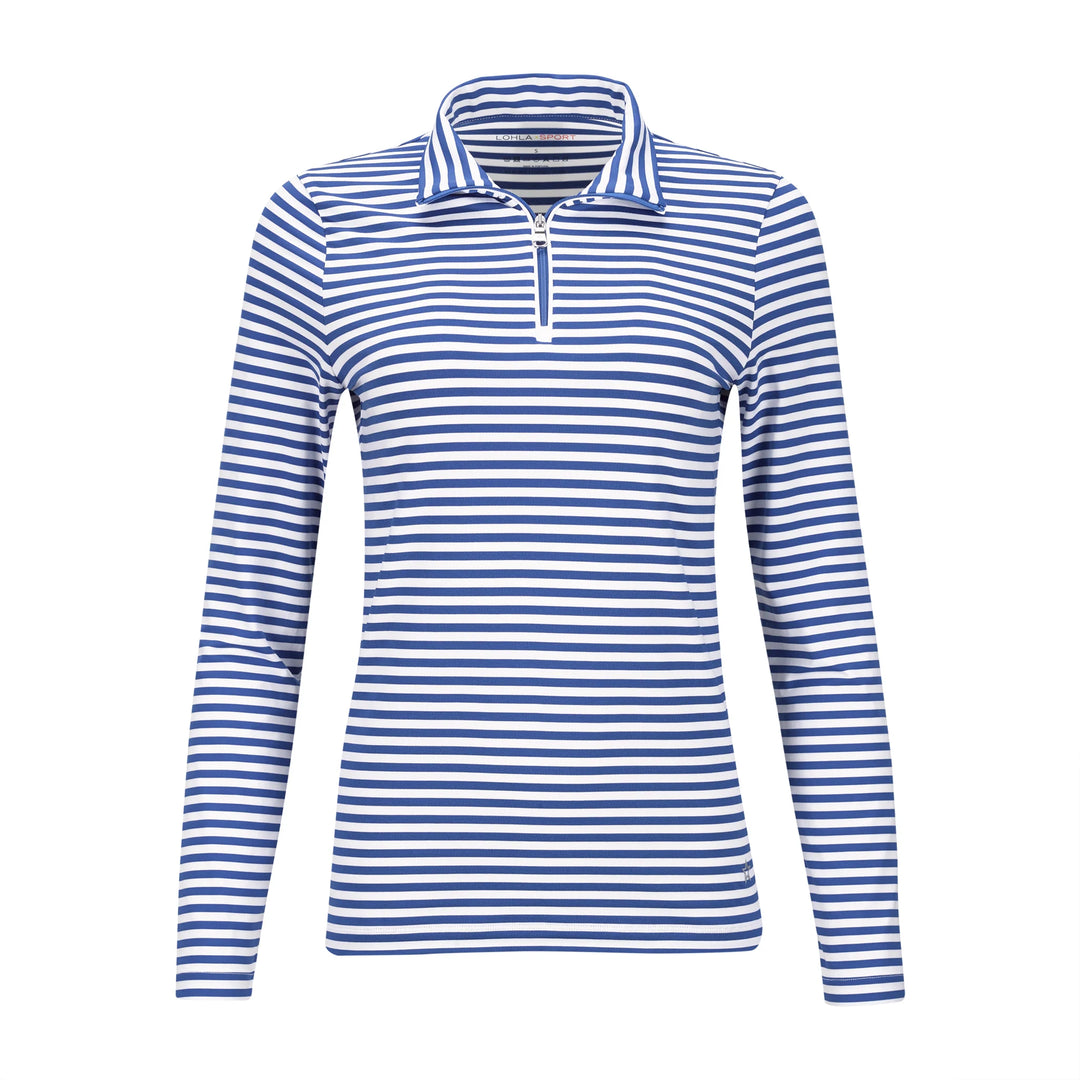 Lohla Sport - The Malak Stripe Long Sleeve Top - Blue - Skorzie