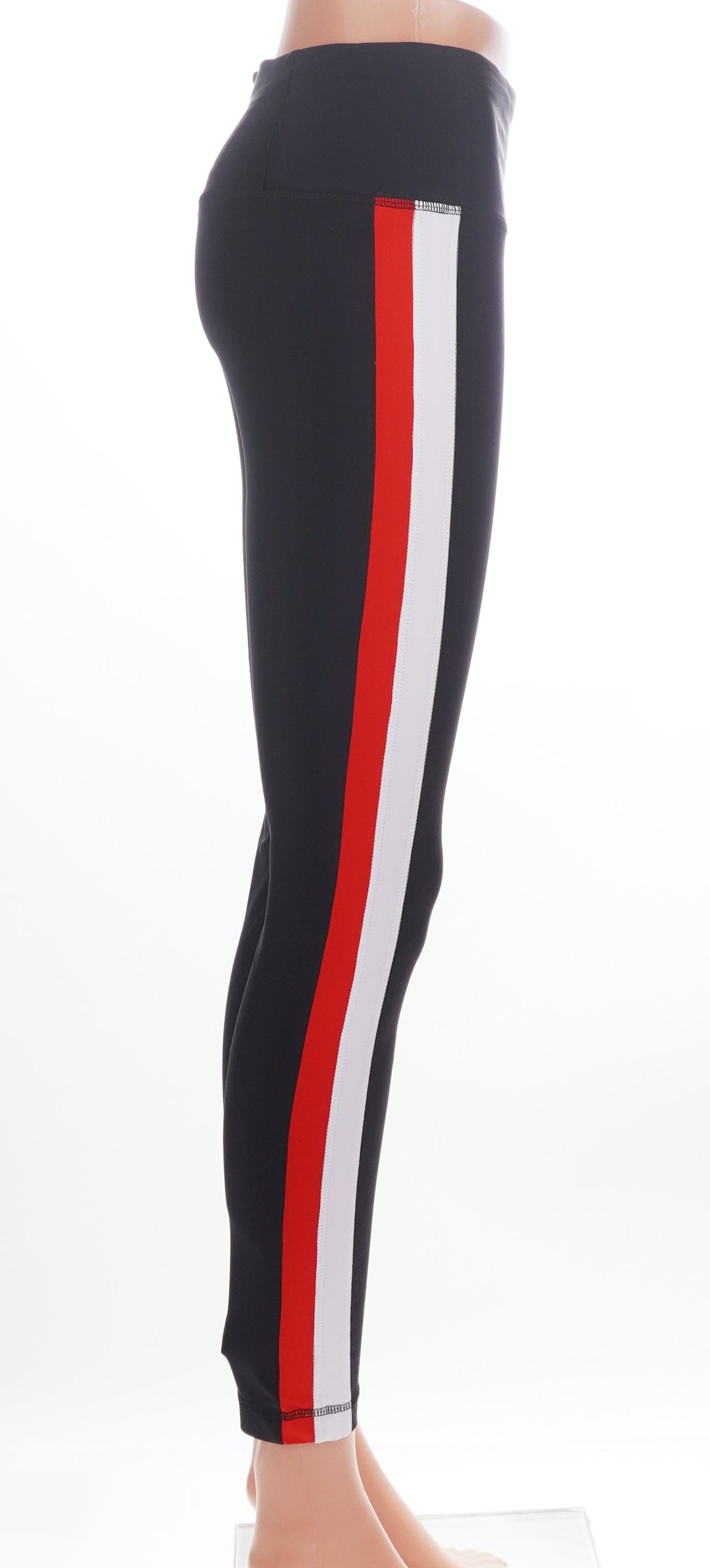 Kinona Apres 18 Striped Legging - Black/Red- Size Small - Skorzie