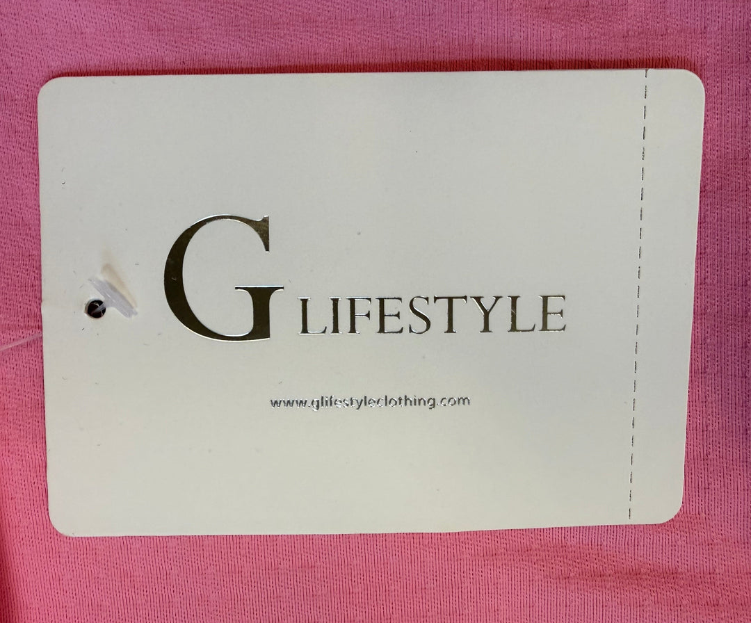 G-Lifestyle Long Sleeve Quarter Zip - Palm Beach Pink - Small
