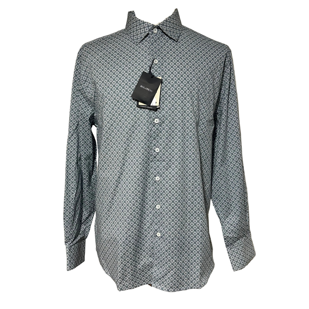 Bugatchi Axel Medallion Shirt - Shark - X-Large - Skorzie