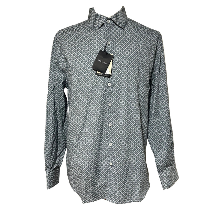 Bugatchi Axel Medallion Shirt - Shark - X-Large - Skorzie