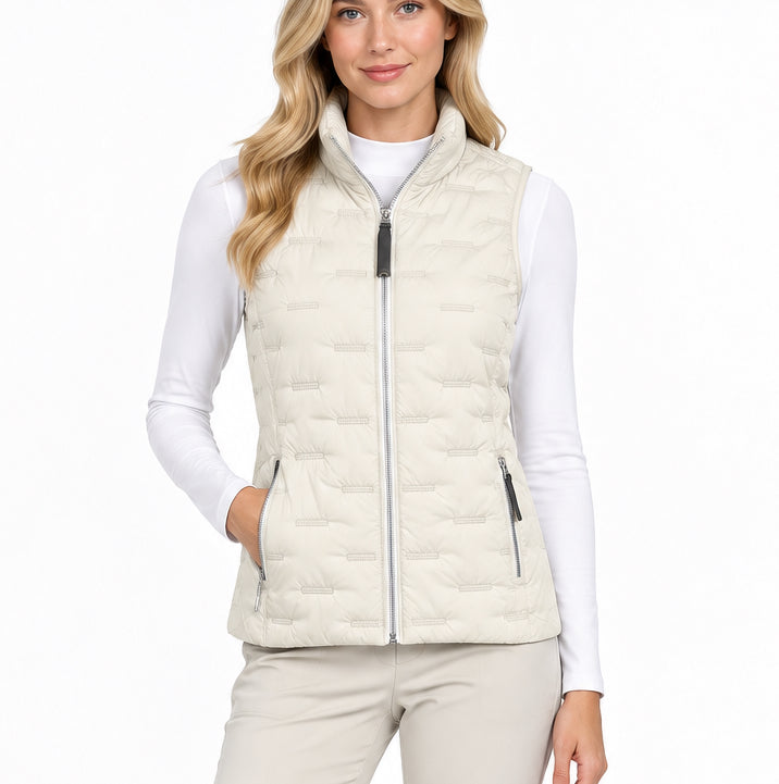 Jamie Sadock Women's Golf Vest Cream Size M