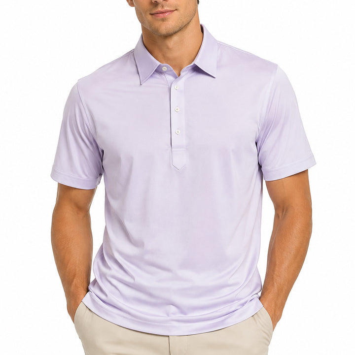 Collars & Co Men's Golf Polo Semi-Spread Collar Lavender Size L