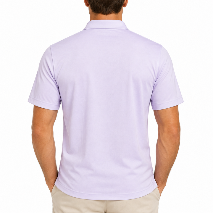 Collars & Co Men's Golf Polo Semi-Spread Collar Lavender Size L