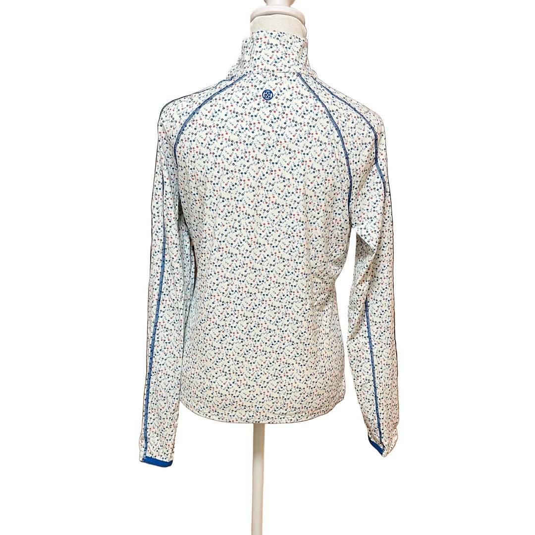 G/FORE Silky Tech L/S 1/4 Zip (w/ logo) - Snow/Poppy - Skorzie