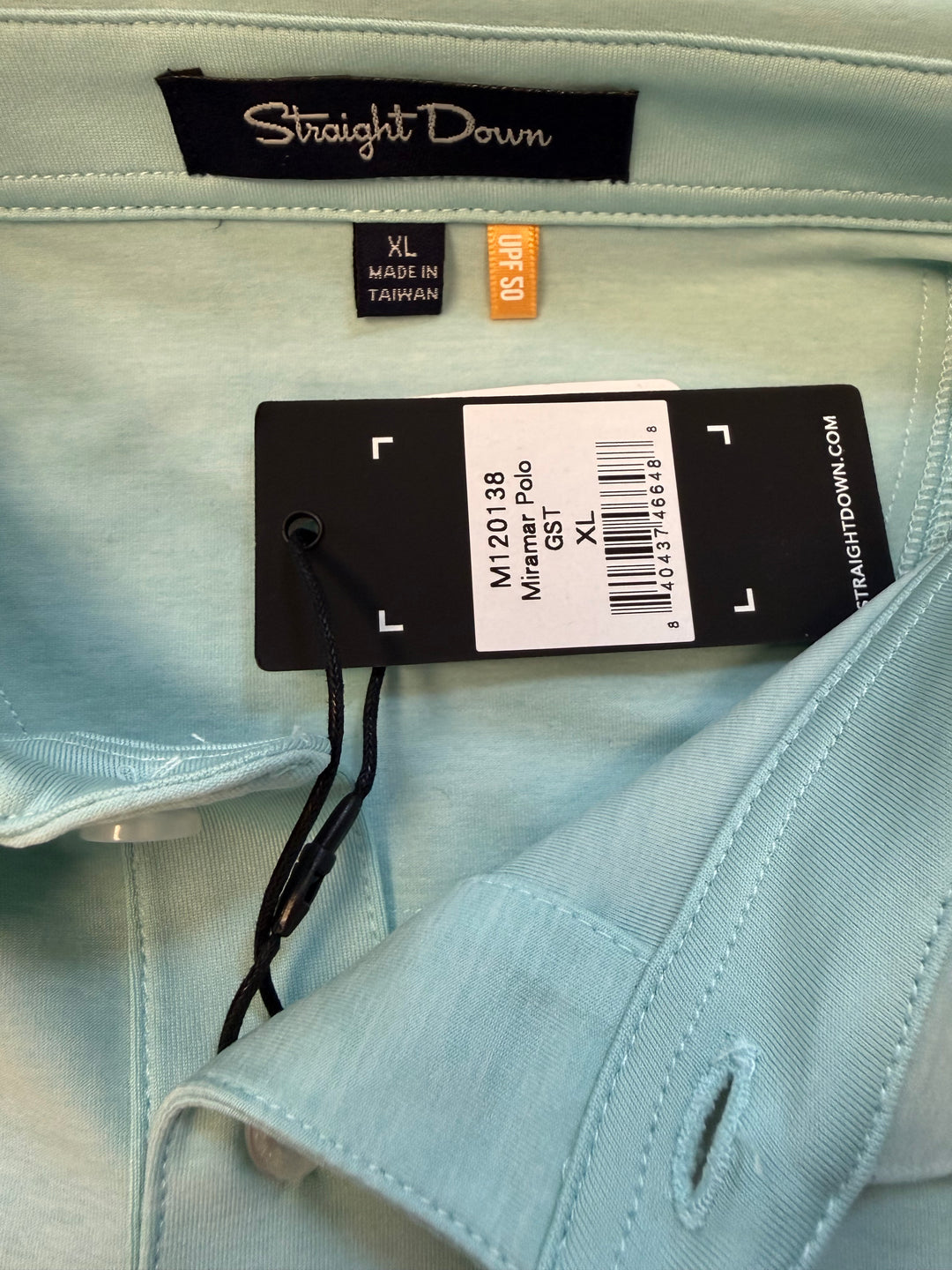 Straight Down Miramar Polo (w/ logo) - Green Stone - XL