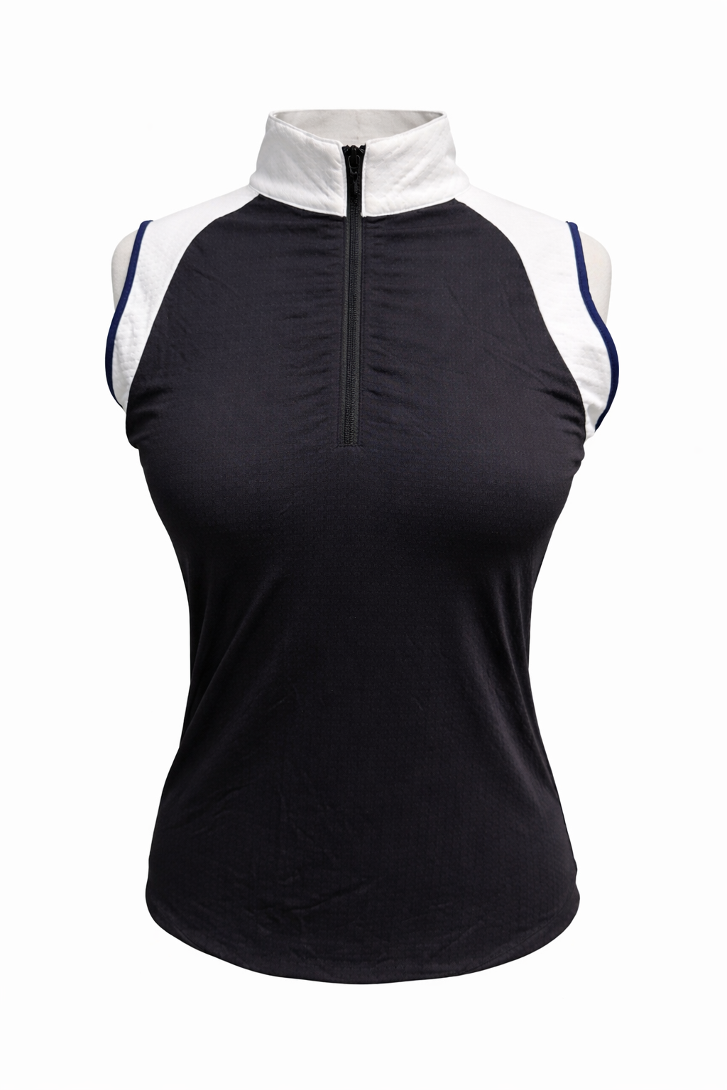 G-Lifestyle Color Block Sleeveless Performance Top - Black/White/Navy - Skorzie