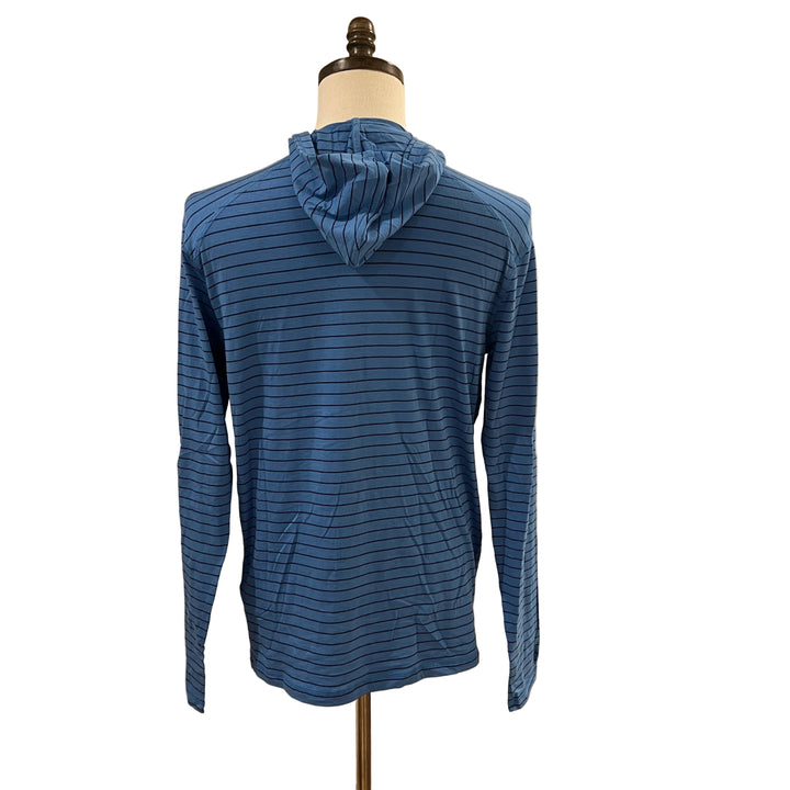 Tasc Carrollton Lightweight Hoodie (w/ logo) - Blue Stripe - Small - FINAL SALE ITEM - Skorzie