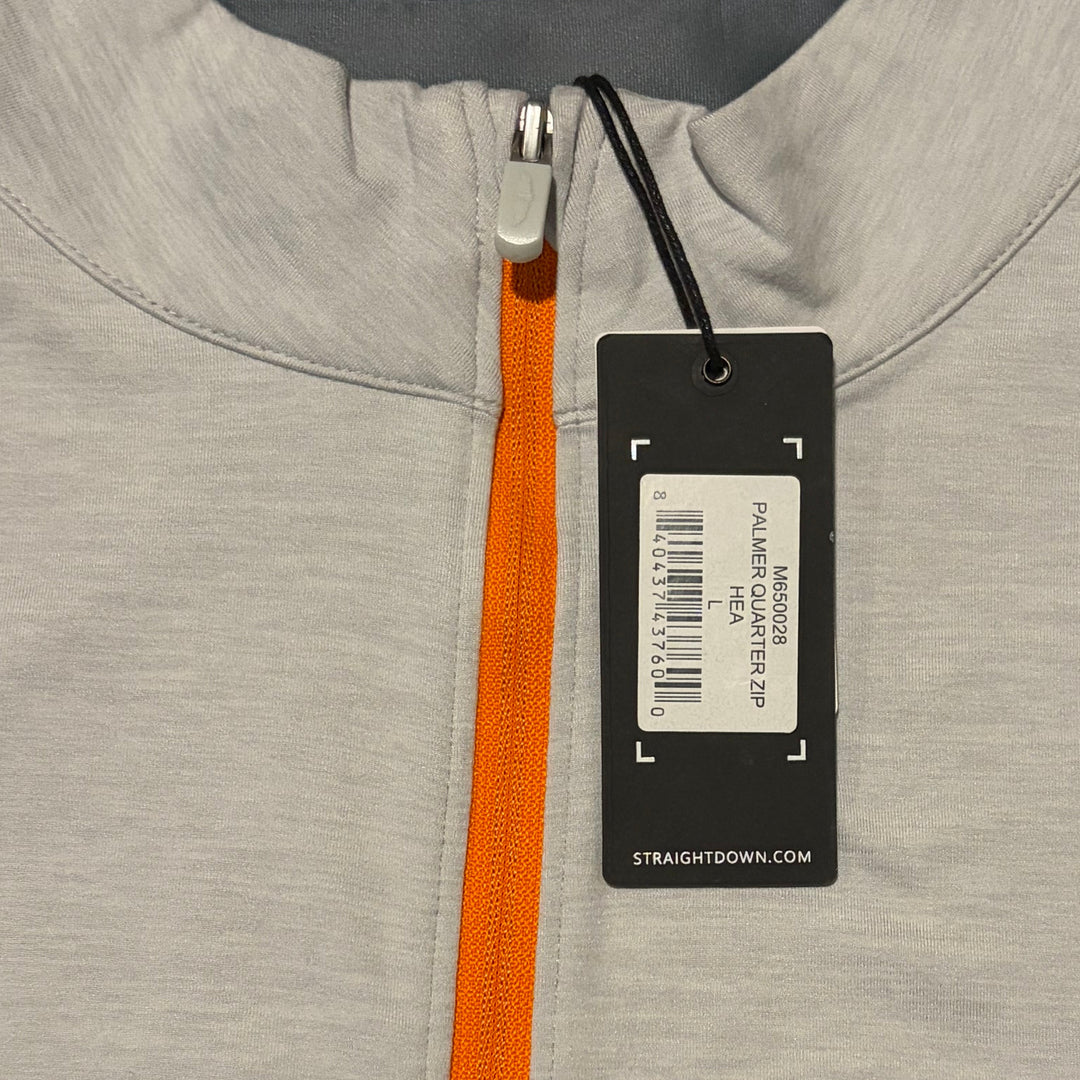 Straight Down Men's Golf Quarter Zip Palmer Heather Size L
