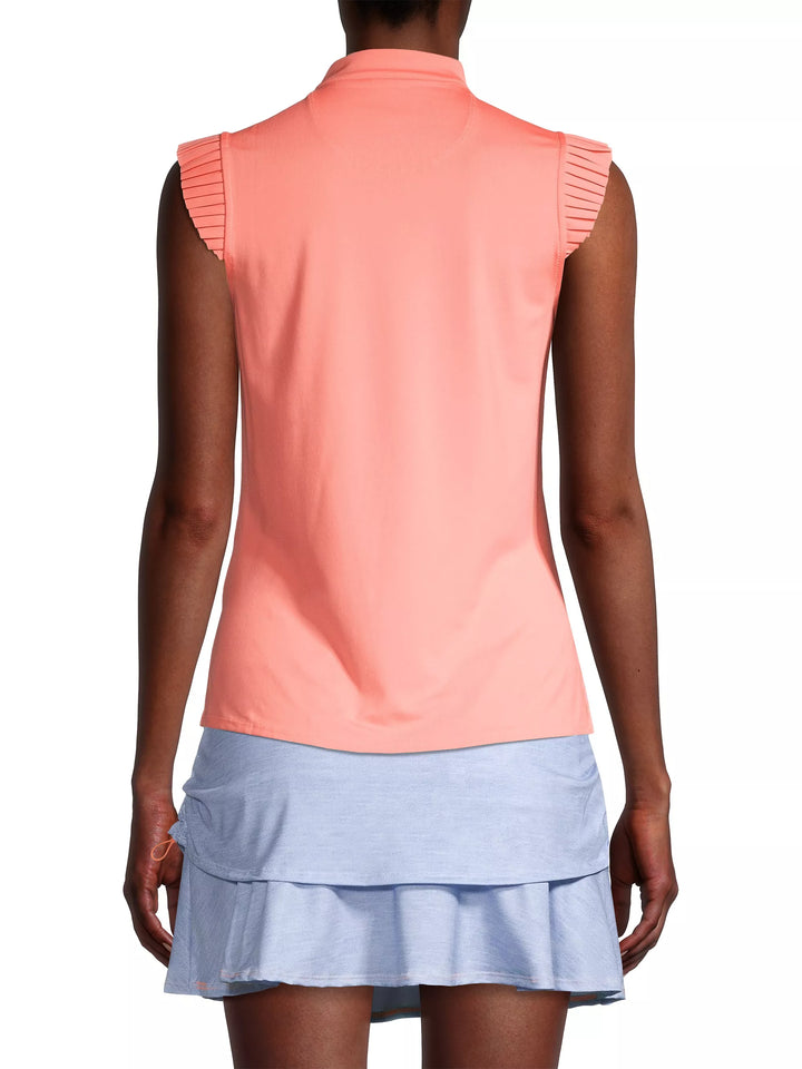 Lucky in Love Pleat Me Up Tank - Peach - Skorzie