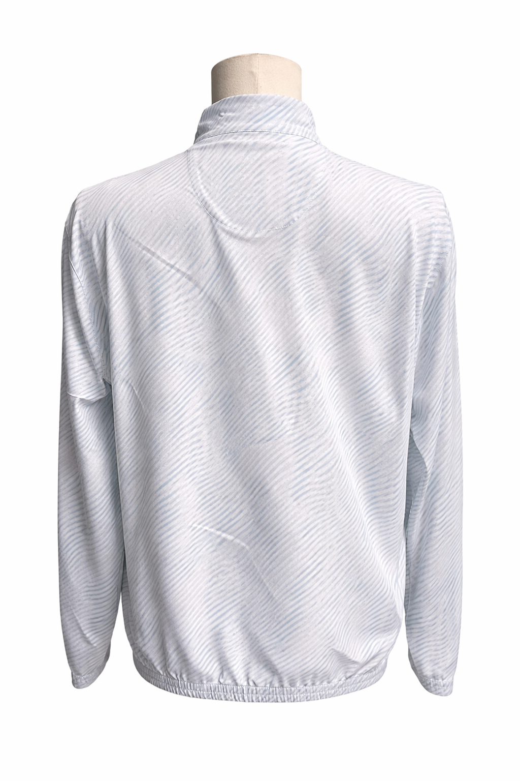 Penguin Stripes Quarter Zip Pullover - White - Medium - Skorzie