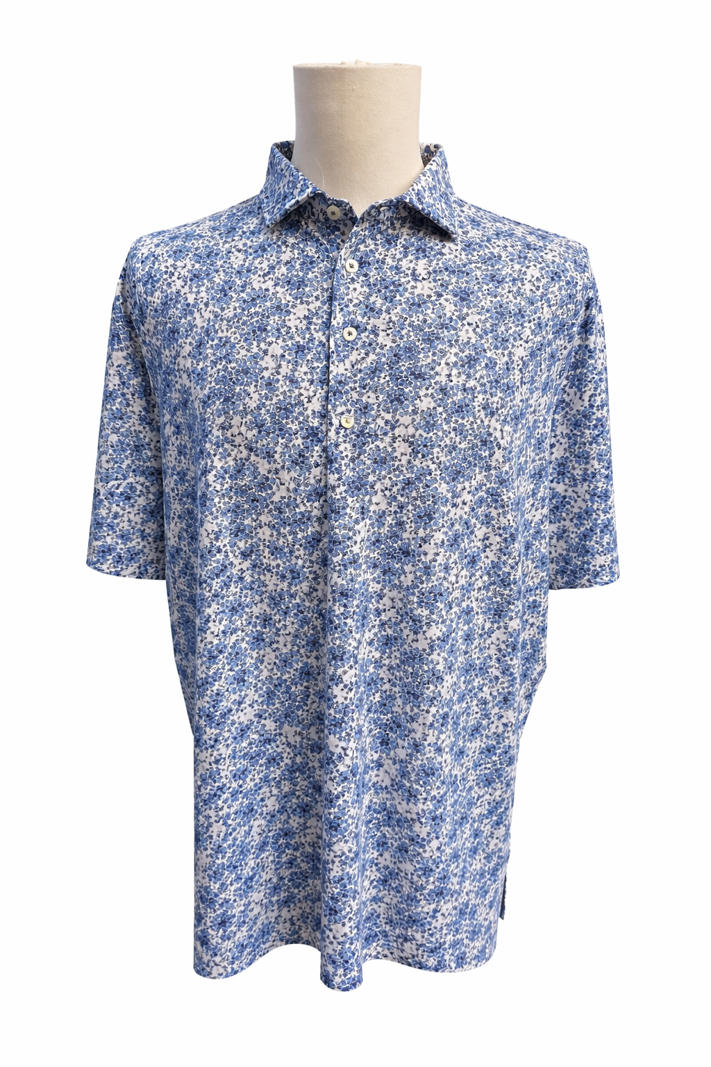 RLX Ralph Lauren Floral Performance Polo (w/ logo) - Blue - X-Large - Skorzie
