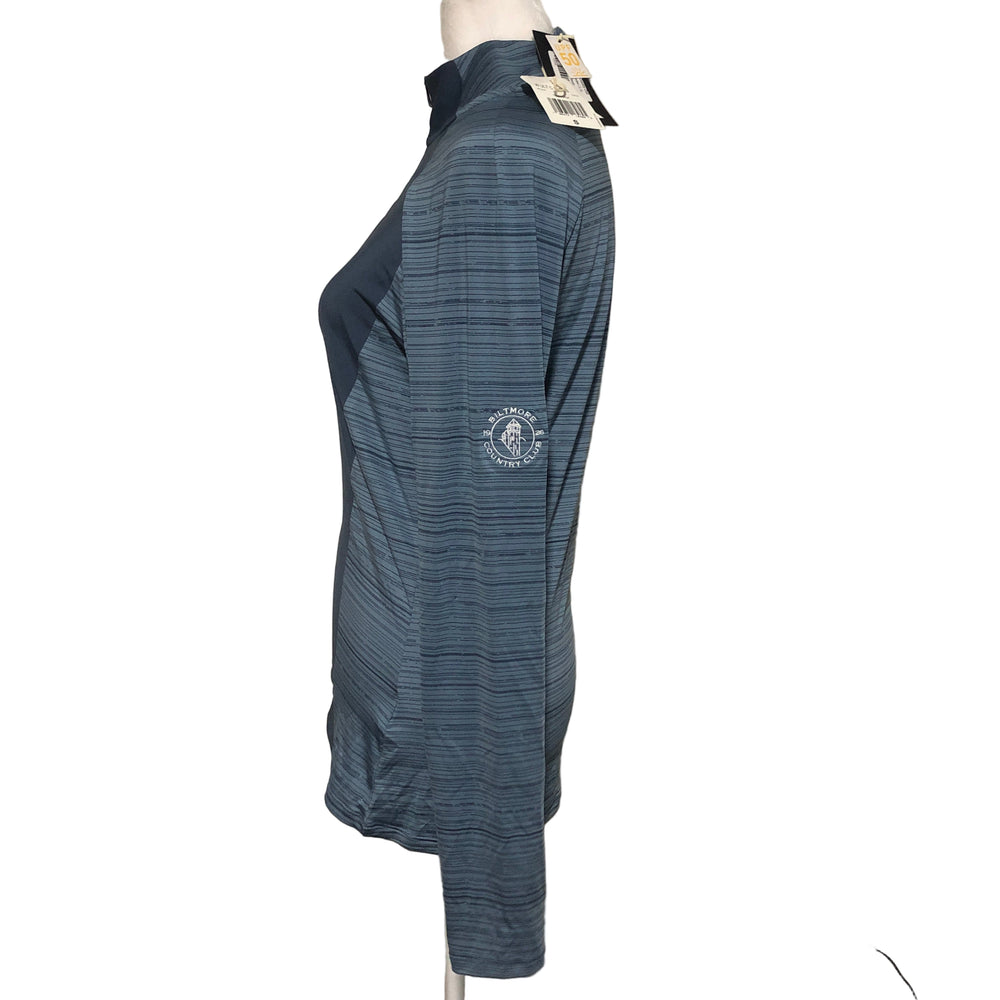 Adidas Ultimate365 1/4 Zip Mock (w/ logo) - Steel Blue - Skorzie