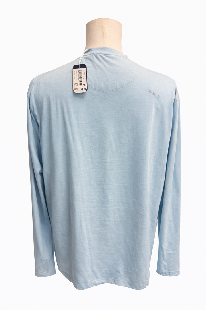 Johnnie-O Basin Performance UPF Long Sleeve Sun Shirt - Placid - Large - Skorzie