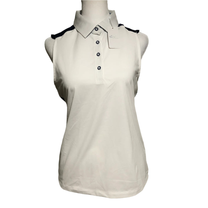 Greg Norman Princeton Sleeveless Polo - White - Medium - Skorzie