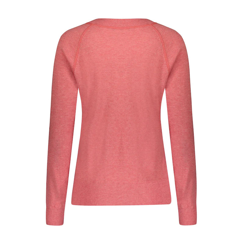 Movetes Restore Crewneck Sweater - Pastel Red