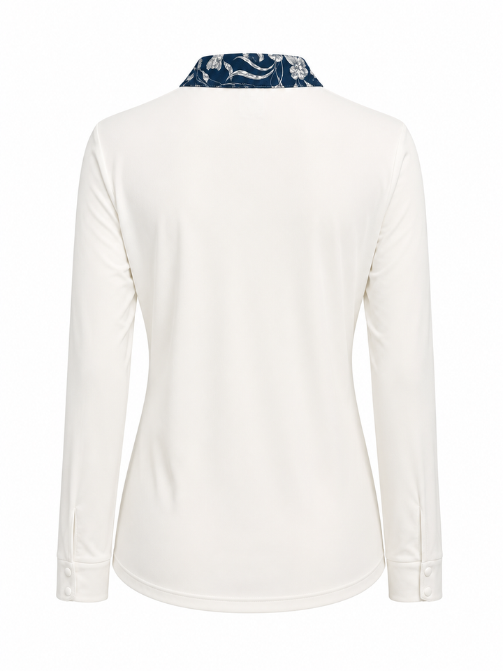 Kastel Denmark Long Sleeve Tailored Shirt - Sailor Blue French Tulip - Skorzie