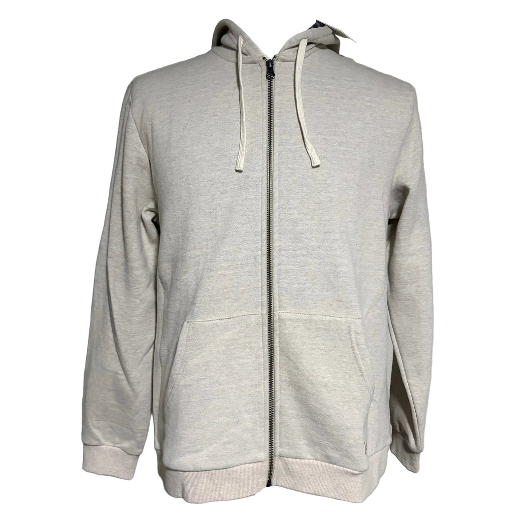Marine Layer Cloud 9 Fleece Full Zip Hoodie - Oatmeal - Medium - Skorzie