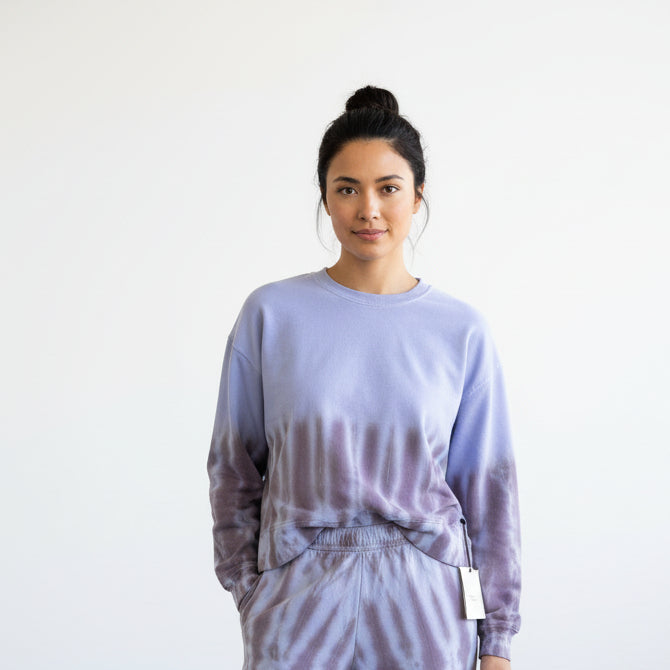 Electric & Rose Neil Sweatshirt - Periwinkle Tie Dye - Skorzie
