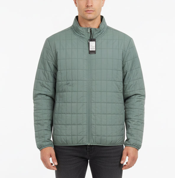 Straight Down Men's Golf Jacket Big Sky Quilted Dark Forest Size L