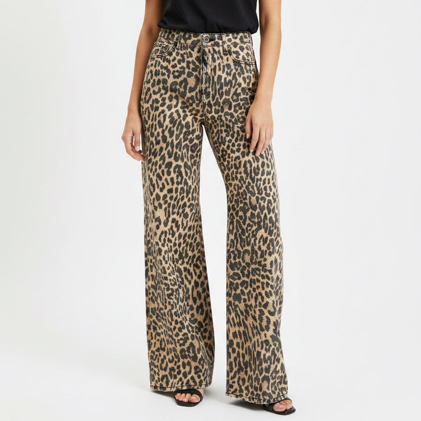 Good American Good Standard Ease Jeans (34") - Lucky Leopard - Skorzie
