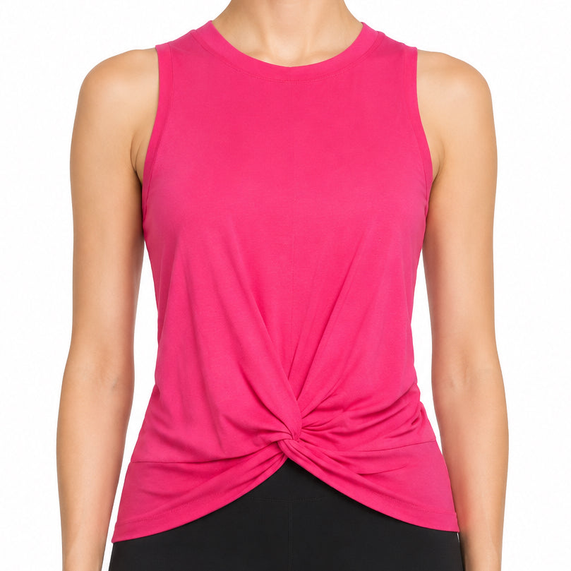 Pickletini Women's Pickleball Tank Shay Knot Hot Pink (FINAL SALE ITEM)