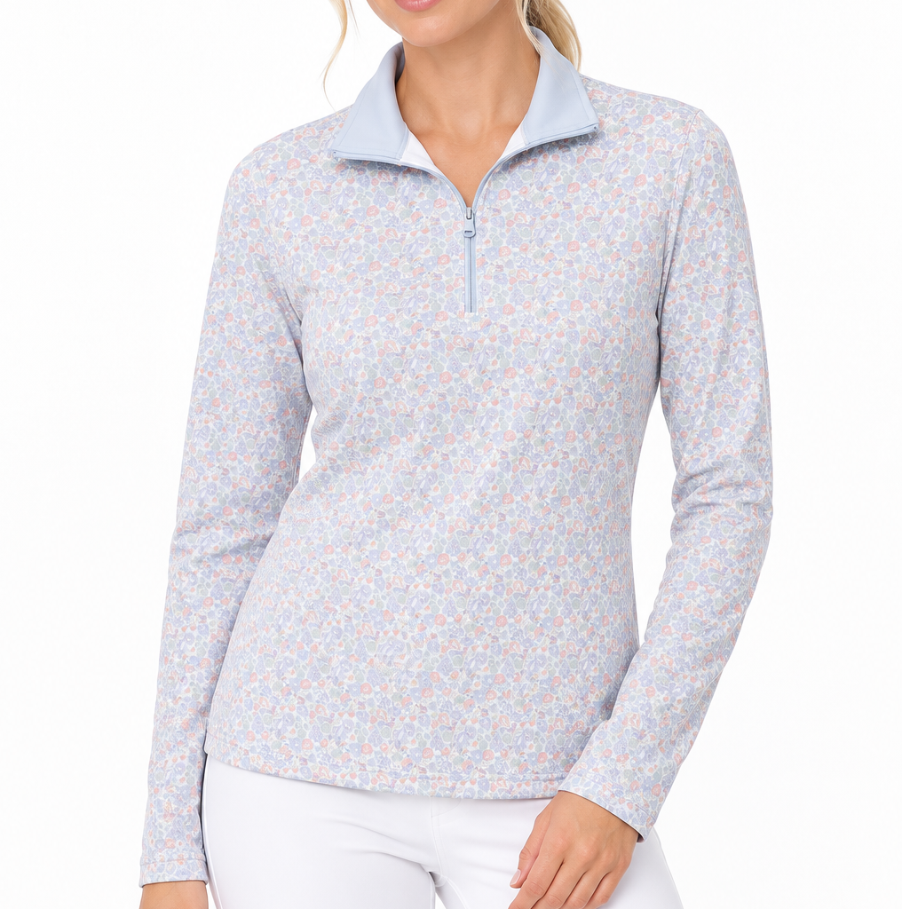 Straight Down Women's Quarter Zip Paradiso Lake Size M