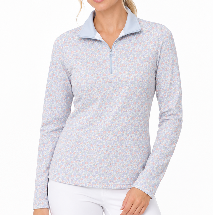 Straight Down Women's Quarter Zip Paradiso Lake Size M