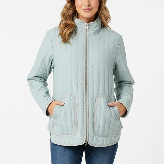 Peter Millar Women's Golf Jacket Pippin Quilted Travel Sage Size S