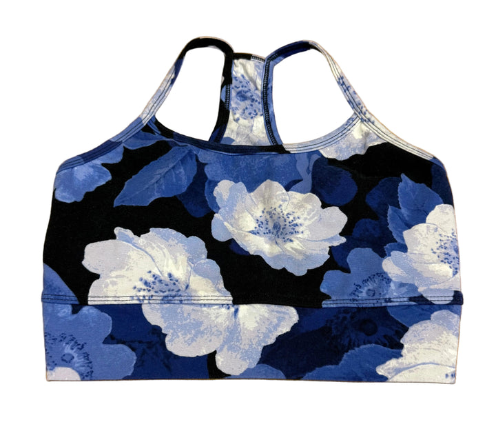 Electric & Rose Floral Bra Top - White/Blue - Small - Skorzie