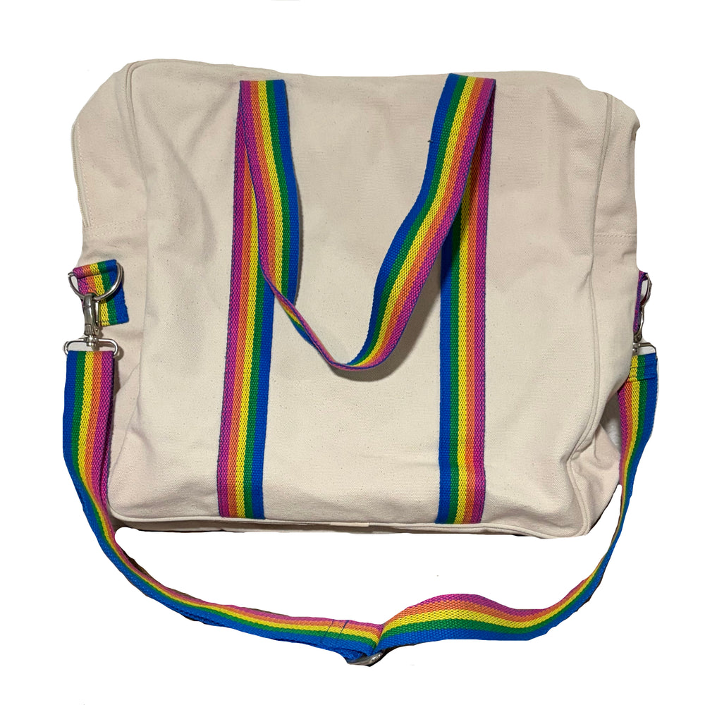 Ame & Lulu Hamptons Tennis Tour Bag - Rainbow Stripe - Skorzie