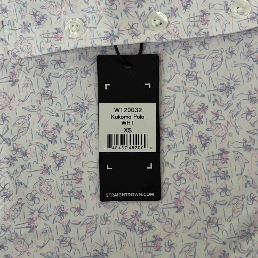 Straight Down Women's Golf Polo Kokomo (w/ logo) White