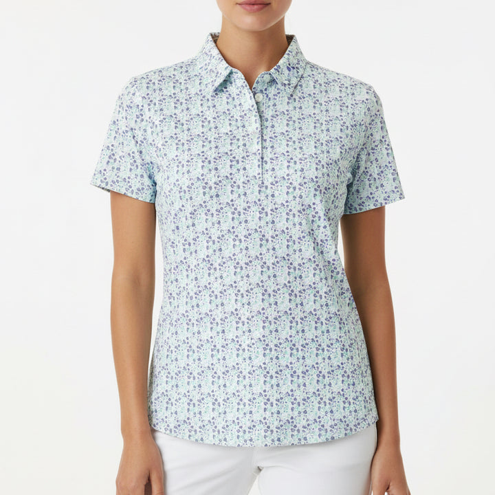 Straight Down Women's Golf Polo Palm Island Tidal Size M