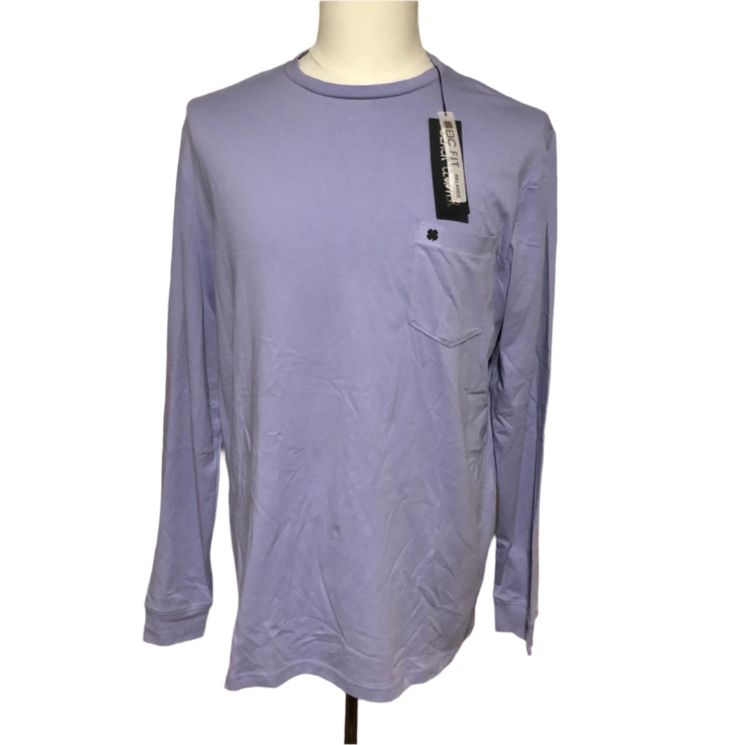 Black Clover Men's Luxe Pocket Long Sleeve - Sweet Lavender - Large - Skorzie