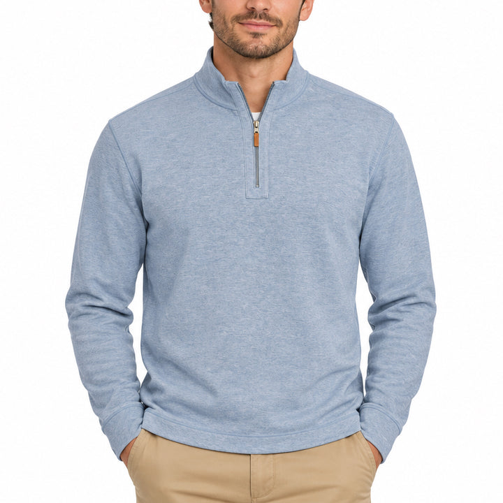 Collars & Co Men's Golf Quarter Zip Reversible Blue Size XL