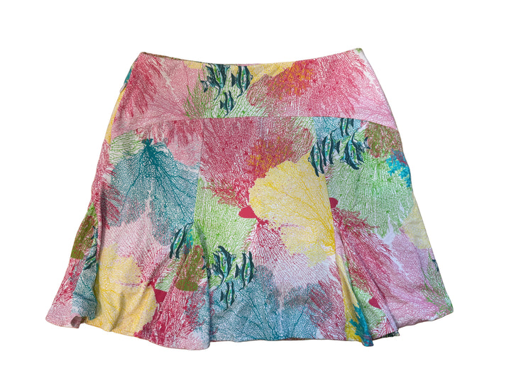 G-Lifestyle Flare Godet Skort - Red Coral - Small