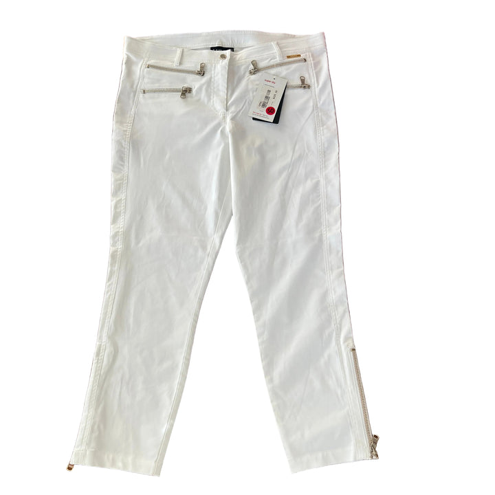 MDC Double Zip Cropped Pants (25") - White - Skorzie
