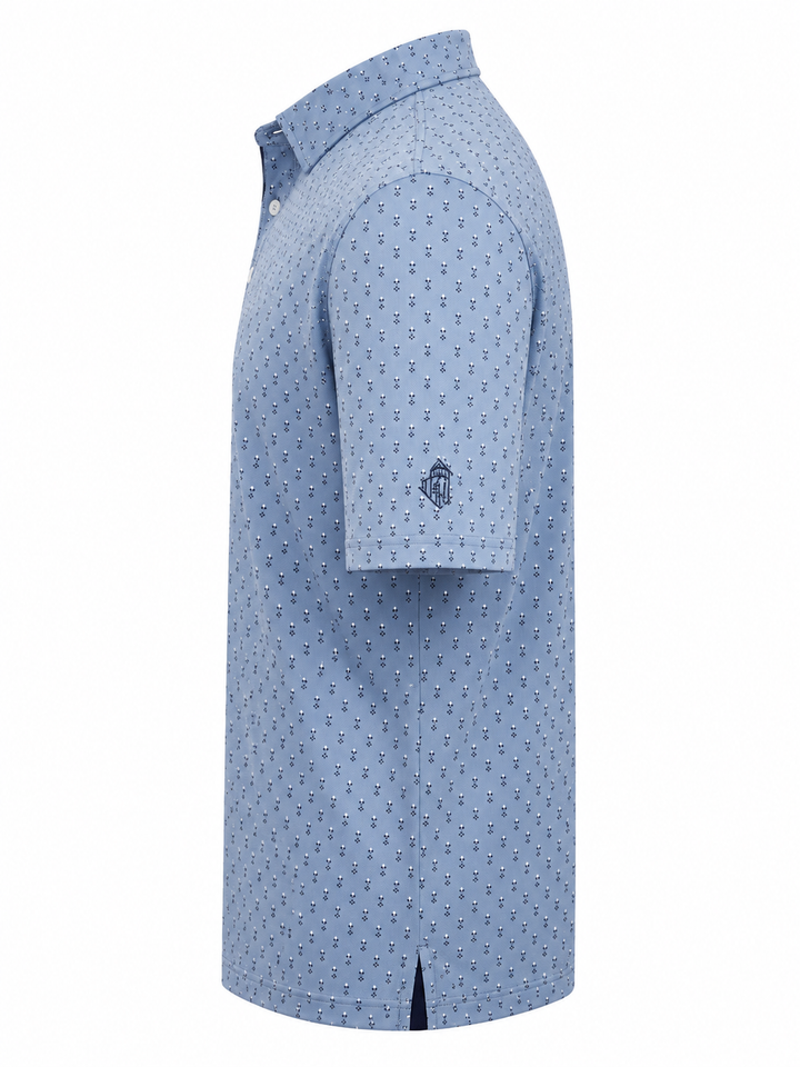 Dunning Golf Performance Polo (w/ logo) - Harbour - Medium