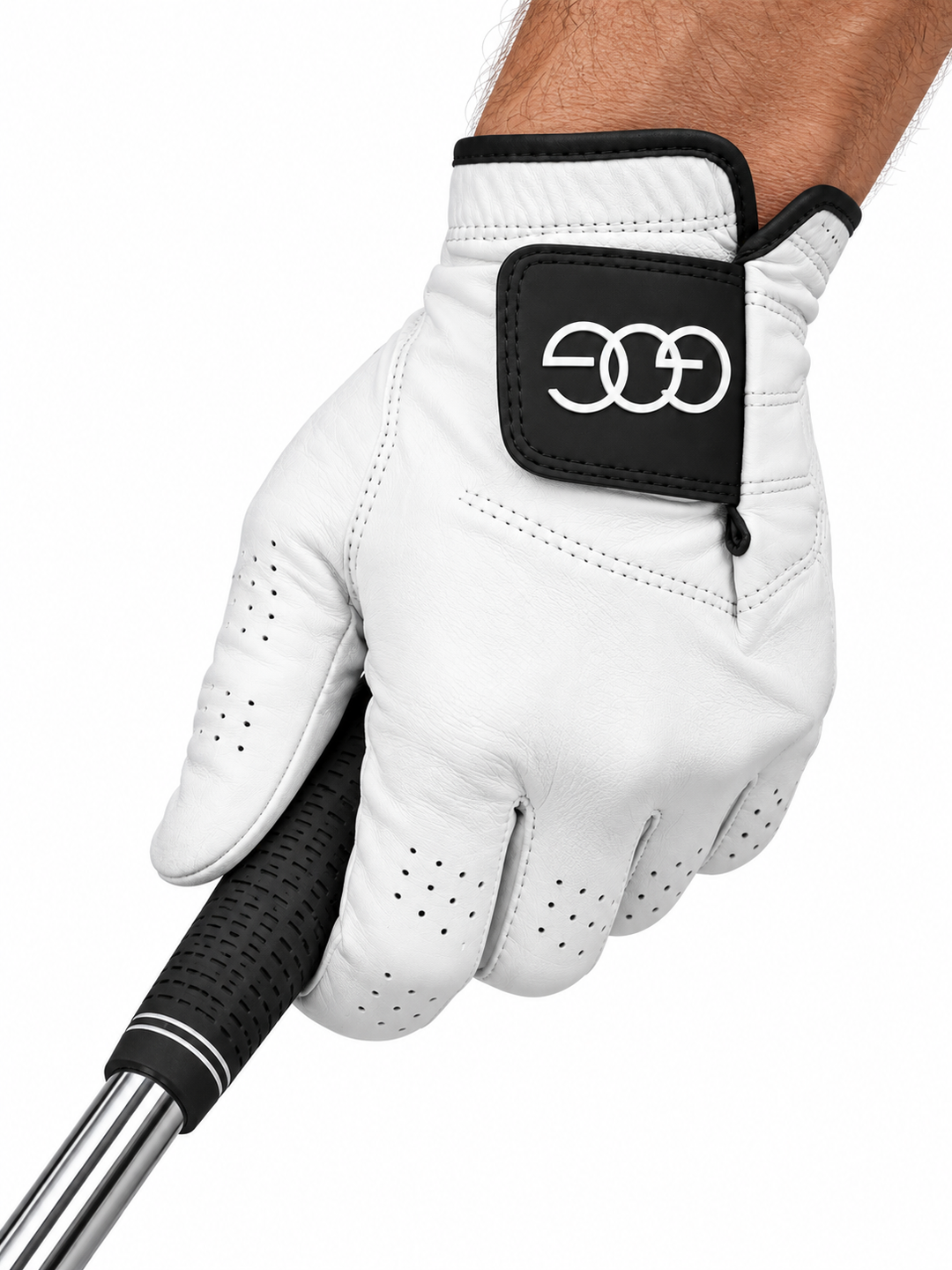 Green Ocean Golf Men's Golf Glove - White - Left Large