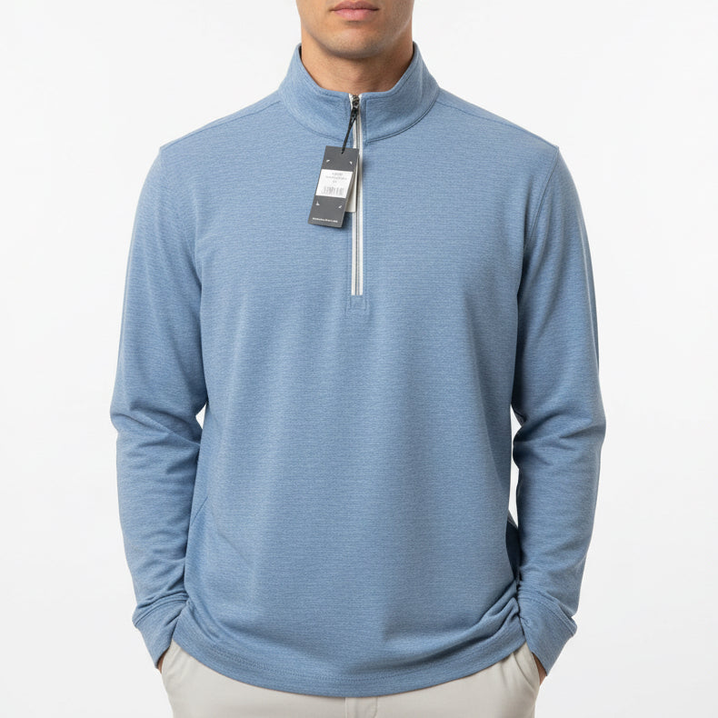 Straight Down Men's Golf Quarter Zip Crusher Moonlight Size L