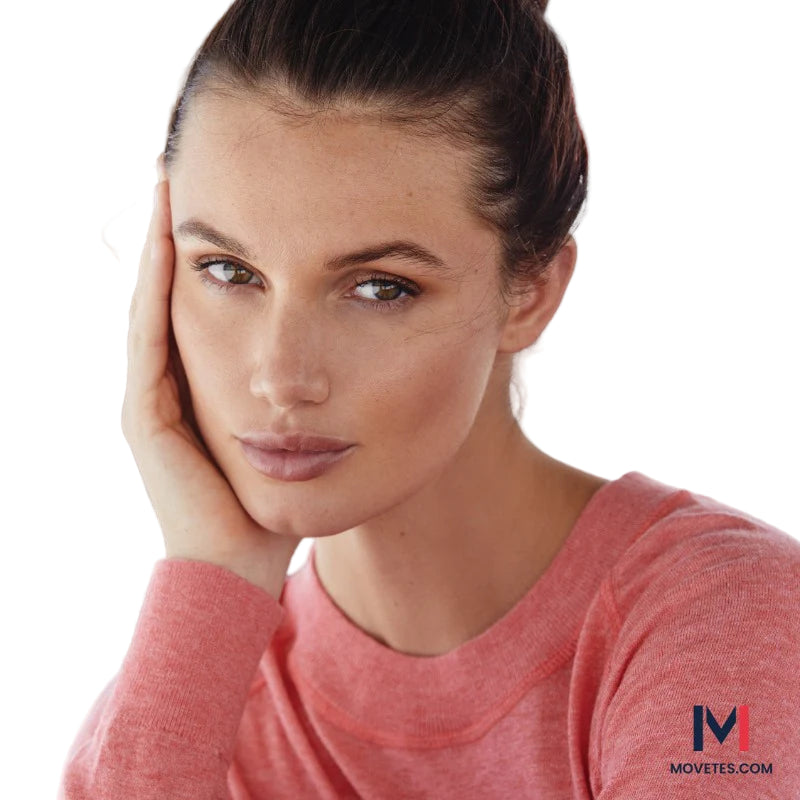 Movetes Restore Crewneck Sweater - Pastel Red