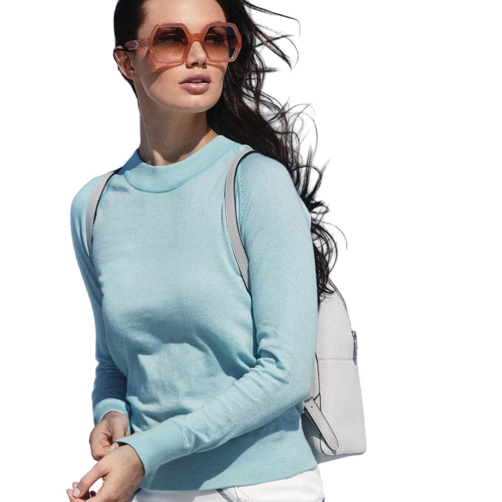 Movetes Restore Crewneck Sweater - Pastel Blue