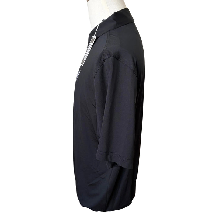 Bobby Jones Performance Jersey Solid Polo (w/ logo) - Black - Large - Skorzie