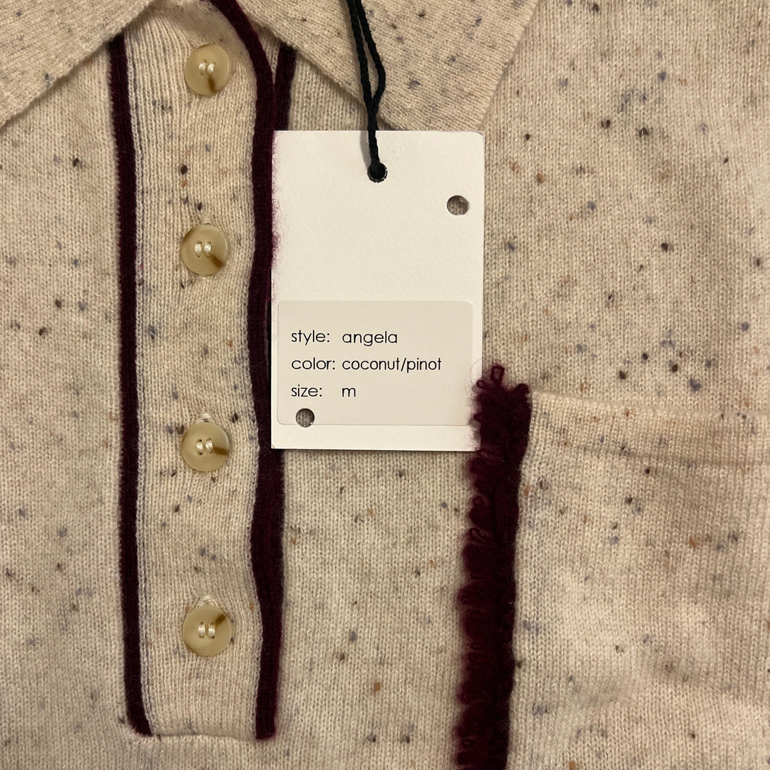 27 Miles Women's Sweater Angela Coconut/Pinot Size M
