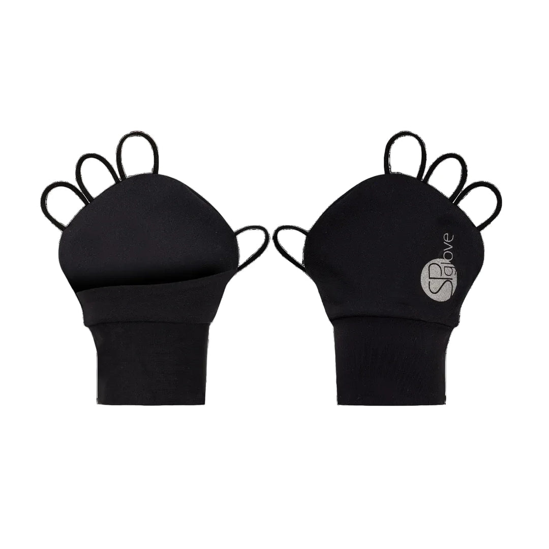 SParms Palmless Golf Gloves UPF 50+ Black (FINAL SALE ITEM)