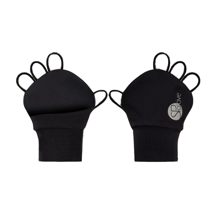 SParms Palmless Golf Gloves UPF 50+ Black (FINAL SALE ITEM)
