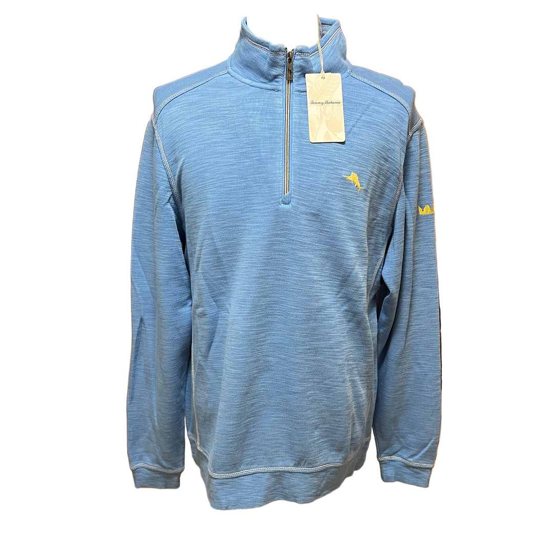 Tommy Bahama Tobago Bay 1/2 Zip (w/ logo) - Mountain Bluebell - Large - Skorzie