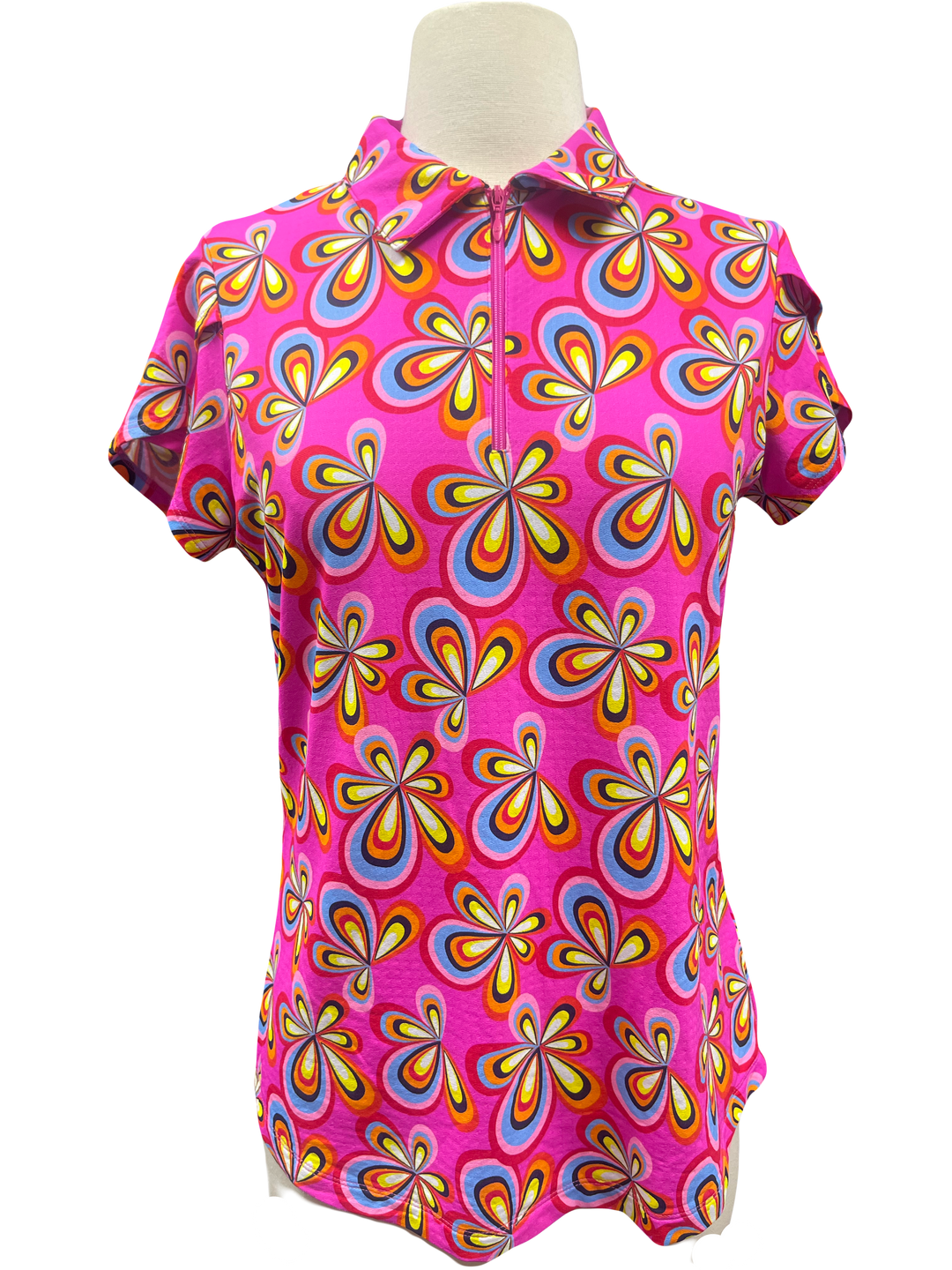 IBKUL Tulip Short Sleeve Polo - Pink - Small - Skorzie