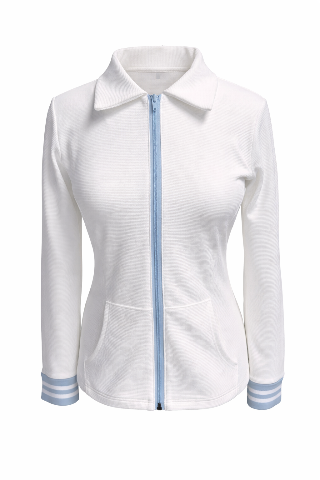 L'oeuf Poche Baseline Rib Jacket - White - Small - Skorzie