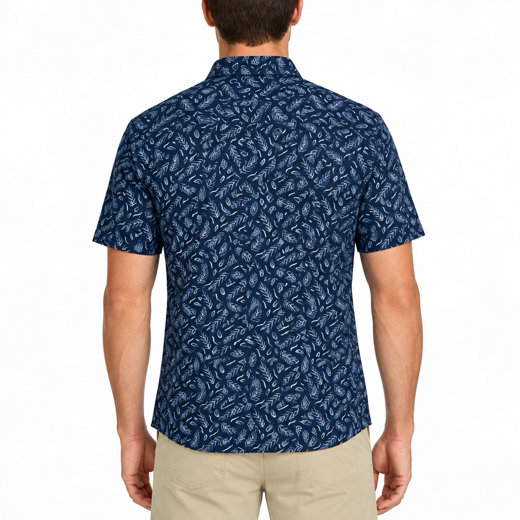 Black Clover Men's Golf Polo Lucky Feather Navy Size L